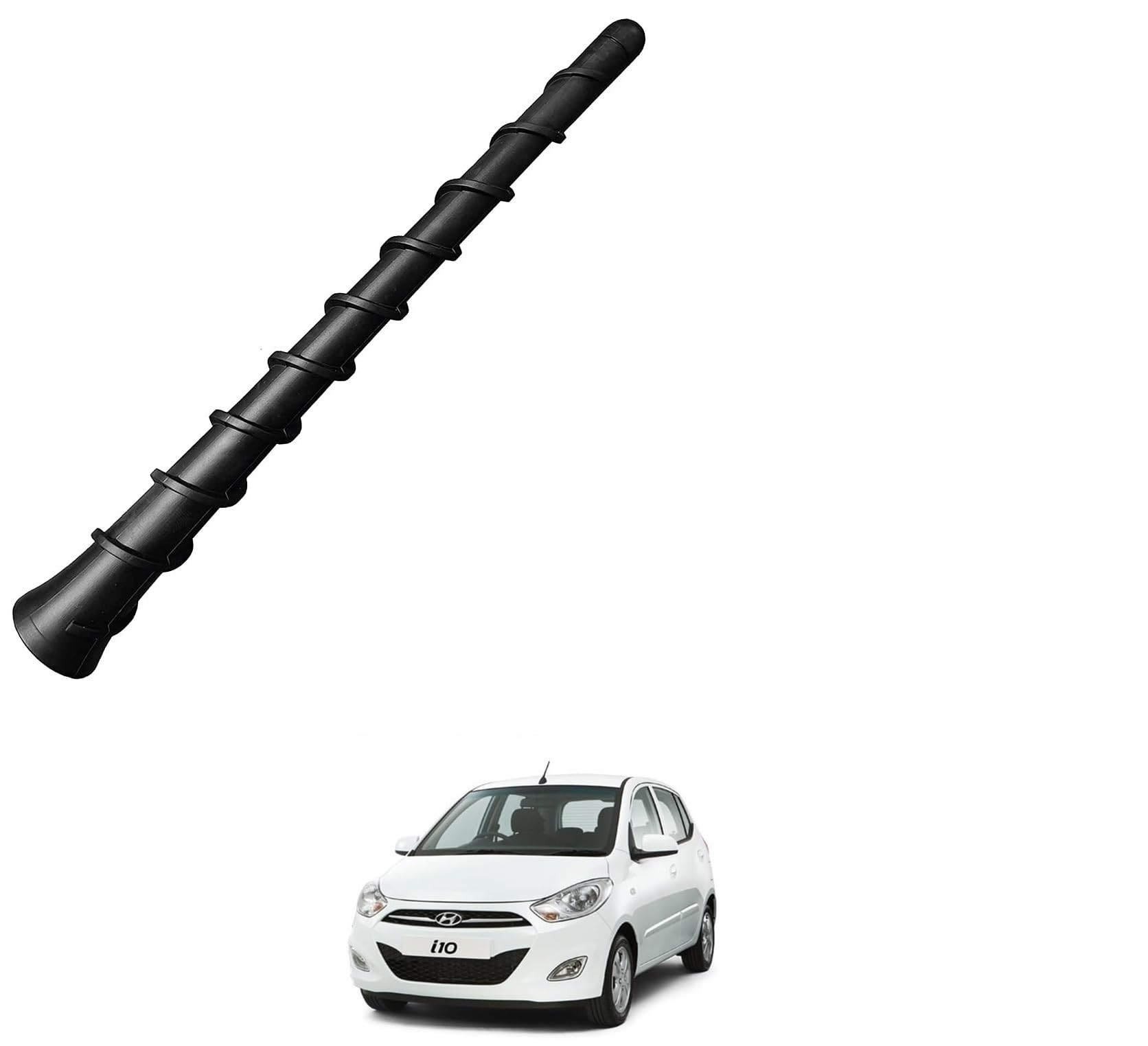 Auto Addict Vehicle Roof Mount Rubber Antenna Mast Flexible Car Replacement Antenna Black for Hyundai i10 (2007-2014)-image-9
