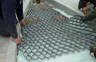 Stabilisateur de Gravier pour chemins, entrées de garages, décoration extérieure 100% polypropylène (5x15x15 cm (1x15-15 m2)