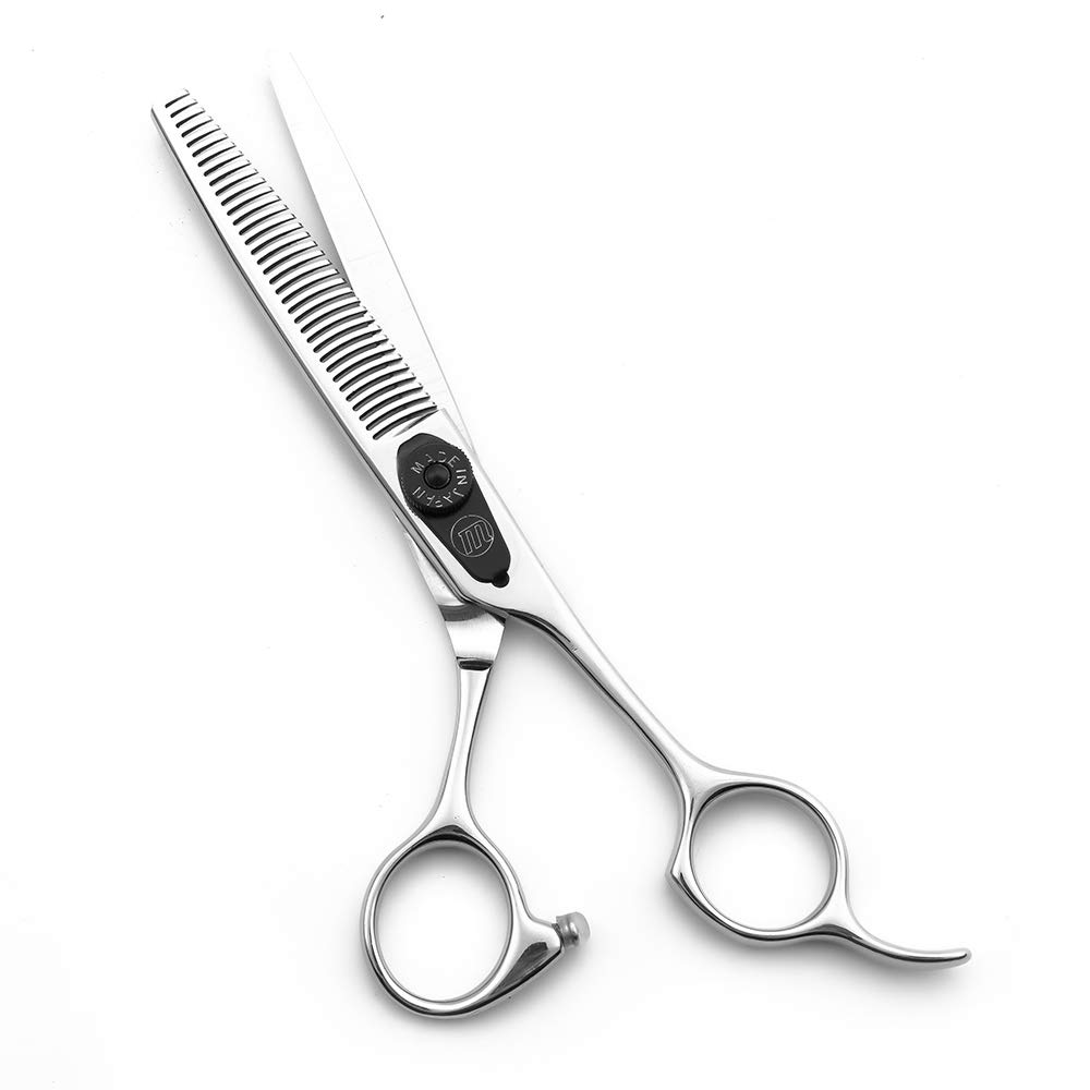 Moontay 6.0" Hair Thinning Shears, Professional Barber Styling Hairdressing Blending Scissors, V-Shaped Teeth, (35-tooth)