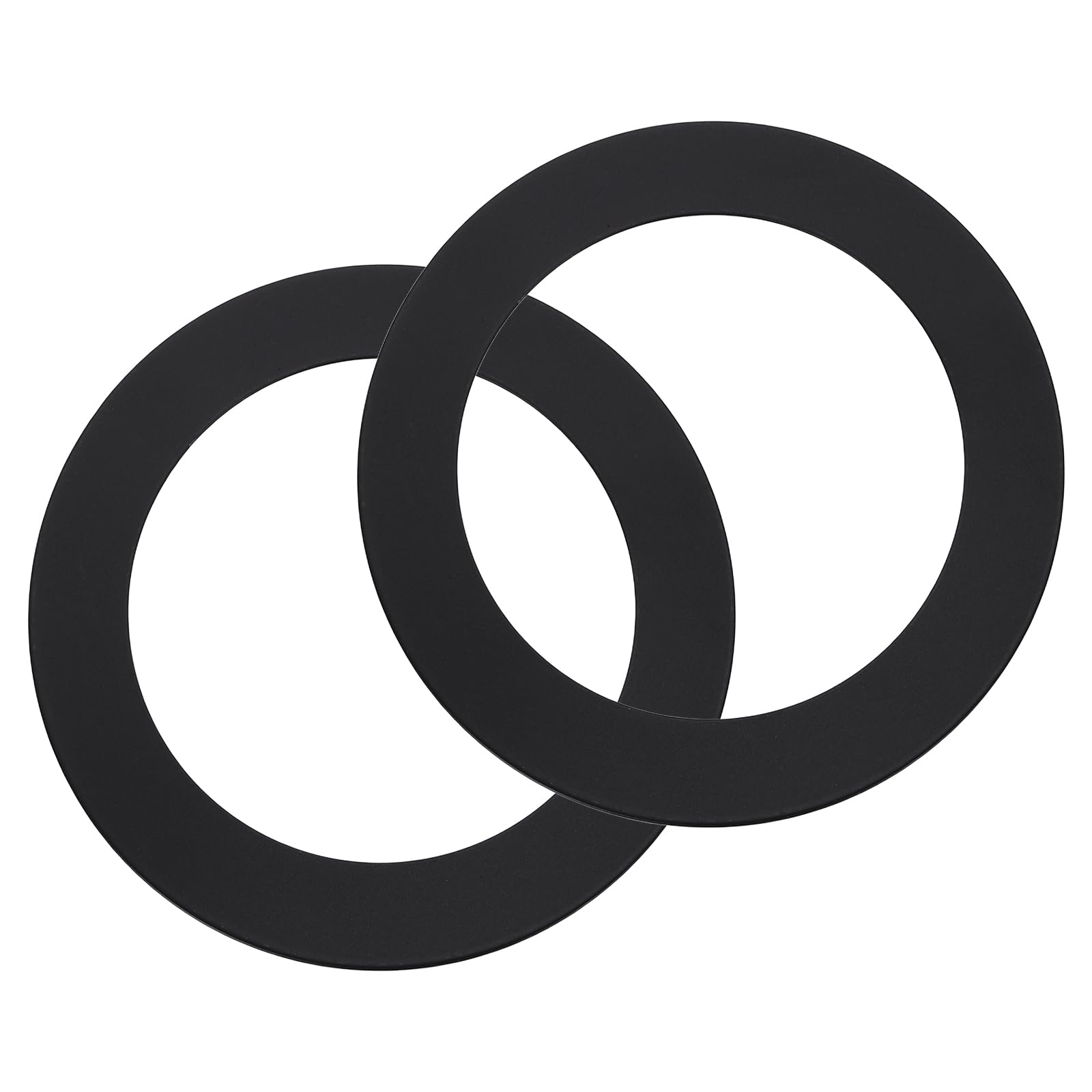 sourcing map Goof Rings, 3.8" ID 5.3" OD Steel Flat Goof Trim Ring Light Cover Plate Flush Mount Can Converter for Recessed Downlight Vent Ceiling Medallion Wall Hole Decor, Matte Black