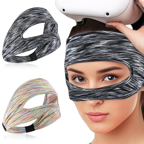 2 Pezzi VR Maschera per Occhi per Meta Quest 3/Quest 3S, VR Traspirante Maschera, Lavabile VR mascher, per PS VR2/Meta...