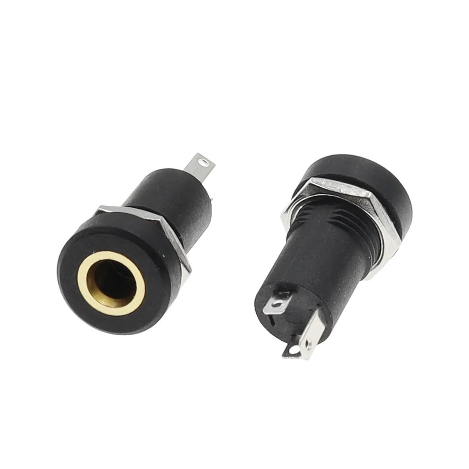 Conector de audio 3.5 mm estereo 3 polos PJ392A montaje en panel tuerca 7