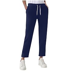 Womens Petite Sweatpants - High Waisted Drawstring Stretchy Tapered Joggers Fleece Workout Sweat Pant with Pockets