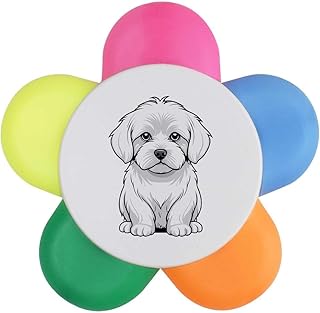 Azeeda 'Maltese Dog' Flower Shape Highlighter...