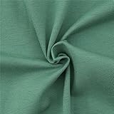 Robert Kaufman tela de punto verdiazul liso, suave tela elástica de algodón y elastano en punto jersey de color verde eucalipto liso