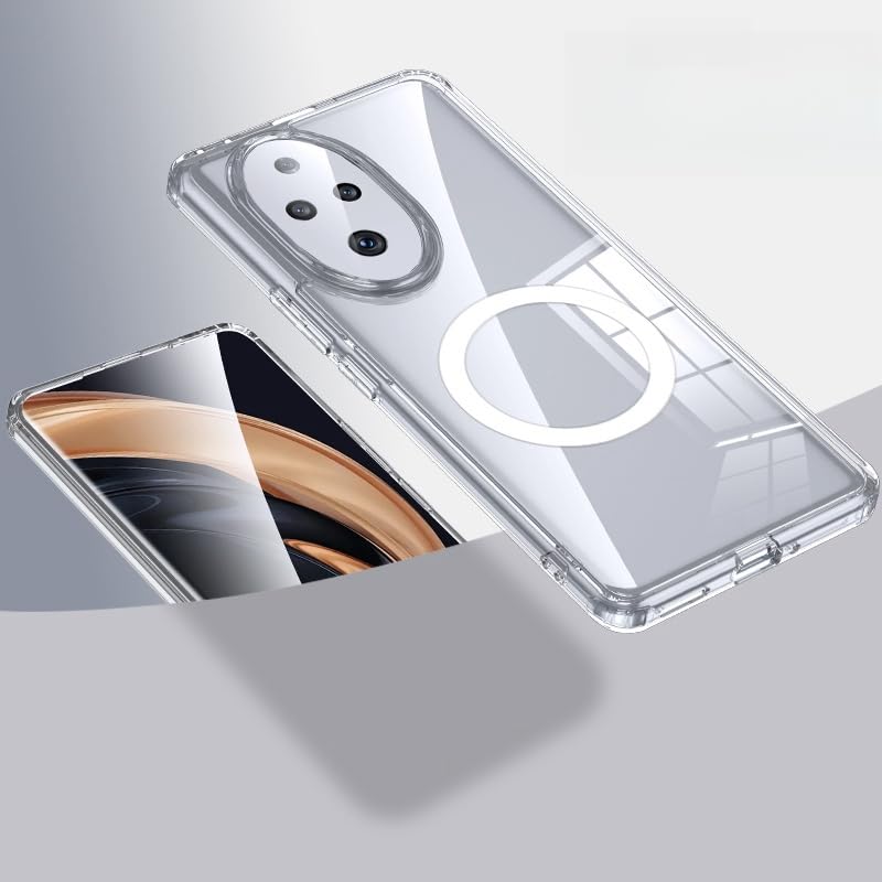 Brand Pro Case for Honor 200, Ultra-Thin TPU Frame, Magnetic Ring for Wireless Charging & Car Mount, Designed for Honor 200 - Clear