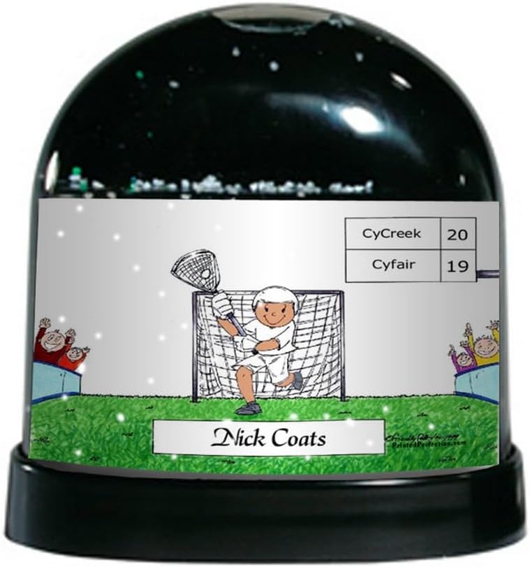 PrintedPerfection.com Personalized Lacrosse, Male - Blank Snow Globe Gift