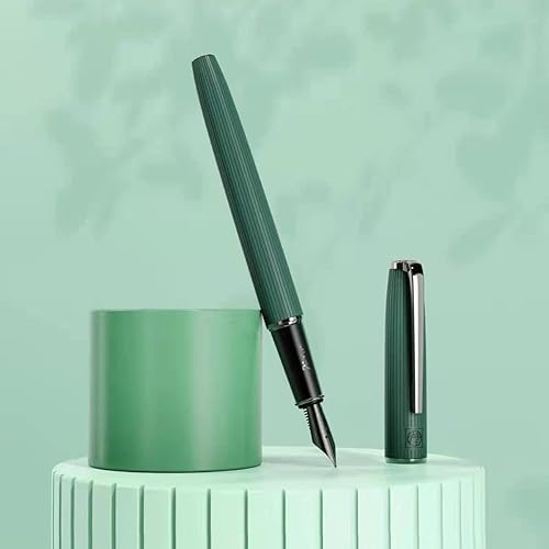 Miniatura 4 de Picasso 916 - Pluma estilográfica con diseño de tiras verdes con caja para escribir, punta extrafina, oficina, escuela de negocios