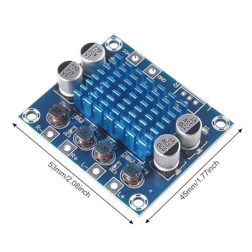 Image of Hexonix TPA3110 Digital Audio Amplifier Board, 30W+30W Dual-Channel Stereo, High-Efficiency Class D, DC 8-26V Compact PCB