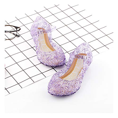 Image of techcity Princess Girls Sandals Dress Up Dance Party Cosplay Jelly Shoes for Kids Toddler Mary Janes