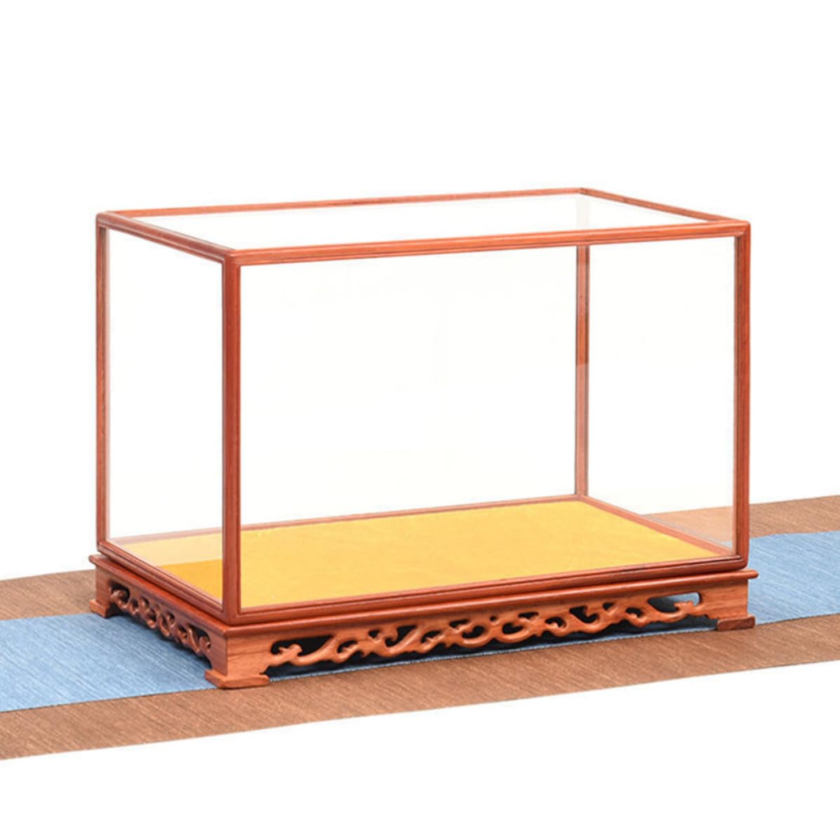 Caja Expositora de Madera y Vidrio para Colecciones, Organizador Transparente Diseño Creativo y Alta Transparencia para Mesa o Armario