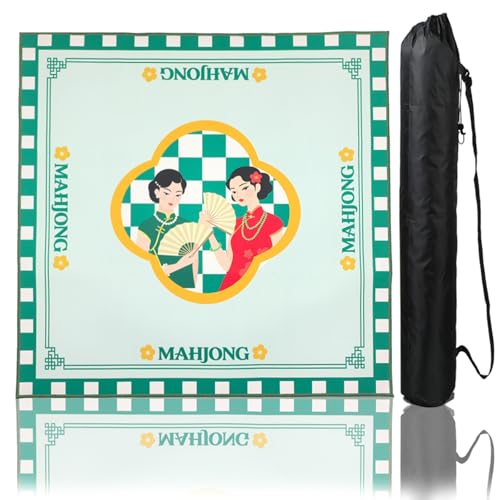 Tapete Mahjong estilo chino 31.5x31.5 pulgadas goma