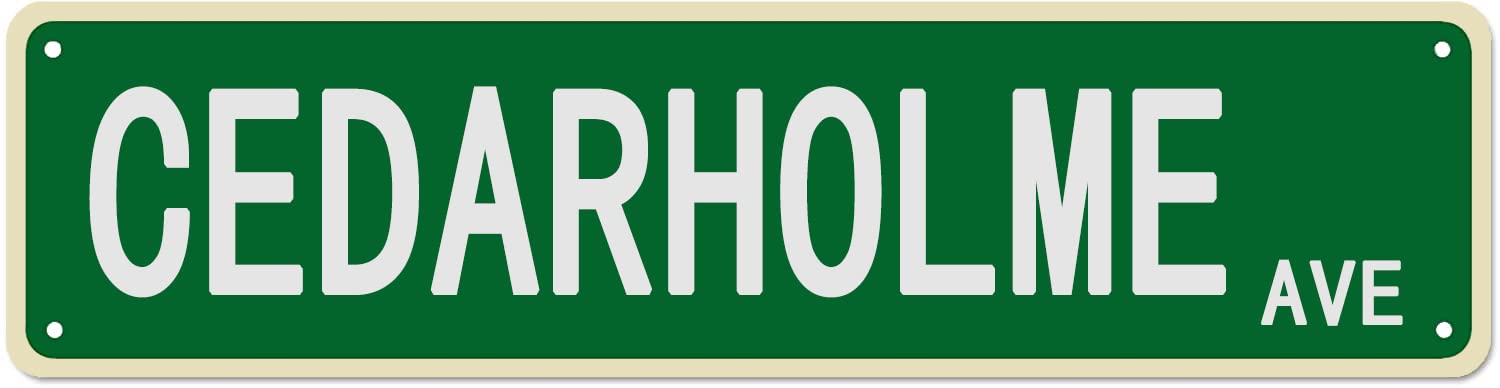 Cedarholme Ave Retro Tin Signs Aluminum Metal Sign Office Quotes Home Kitchen Garden Pub Club Decor 4x16 Inch