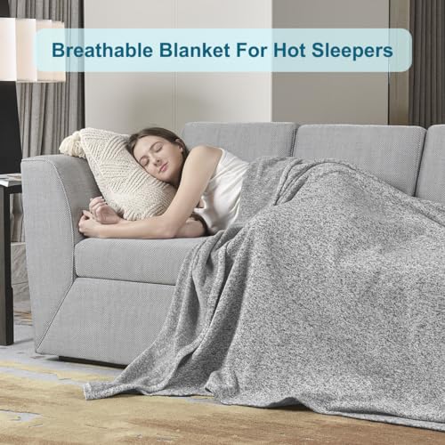 Kawahome WB1KI6024 Sweatshirt Blanket King Size For Bed-Lightweight Breathable Winter Blankets,Soft Thin Knit Jersey Warm Blanket thumb #1