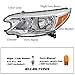 2Pcs Headlights Assembly compatible with Honda CR-V CRV 2012 2013 2014 Front Head Lights Headlamp Chrome Amber Clear Lens L+ R, Factory Style OE# HO2503148, HO2502148