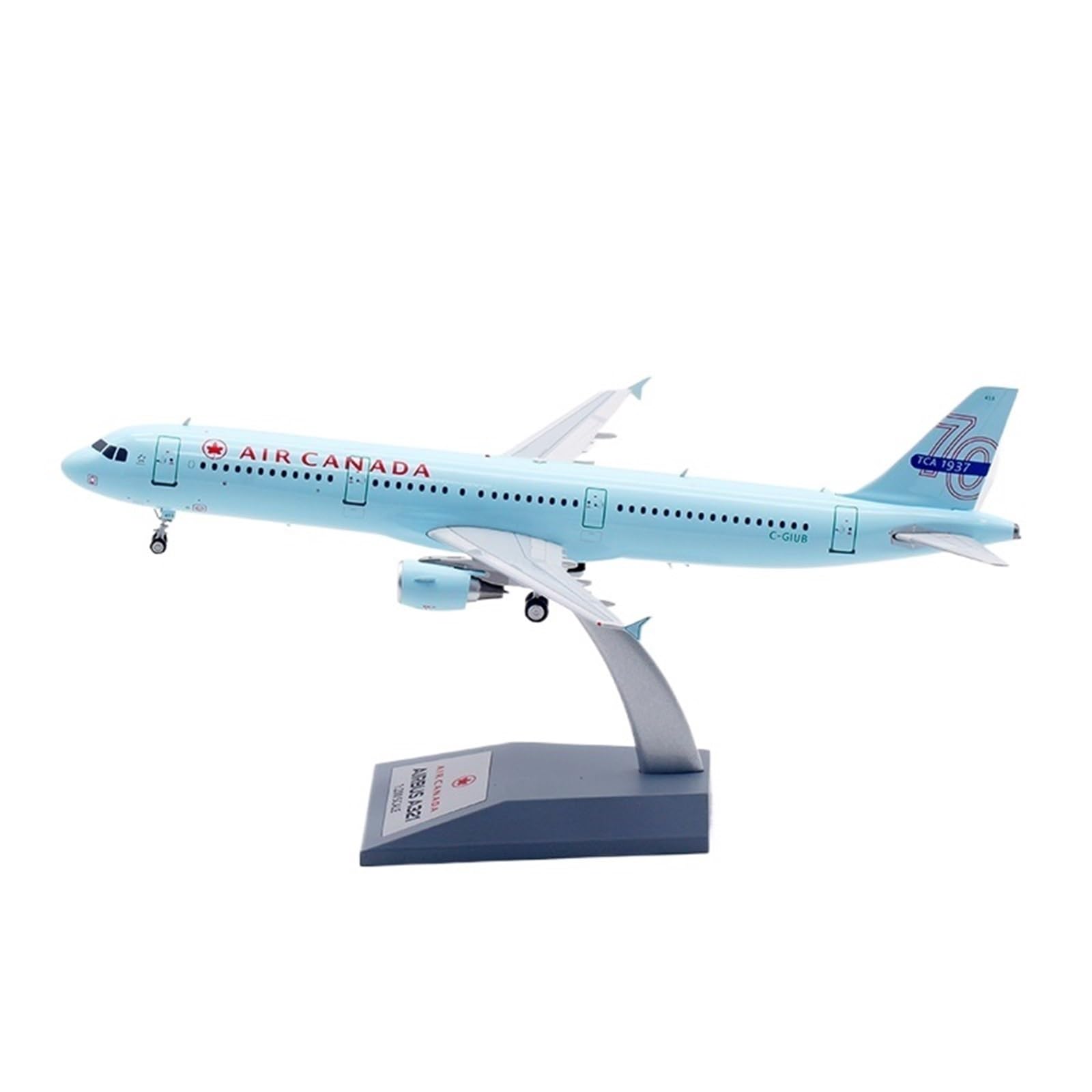 Modelli di Aerei Replica 22CM Replica di Aeroplano in Lega finita 1/200 per Air Canada per Airbus A321 C-GIUB Modello di Aeroplano in Miniatura per Aereo da Collezione Civile