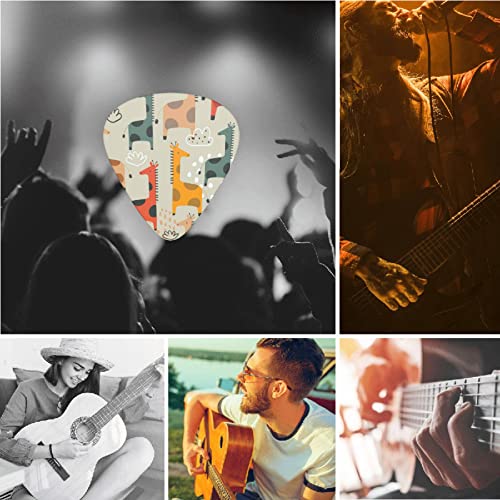 Lot de 12 médiators de guitare avec boîte Motif girafe abstraite Gris - Les Beatles, Paul McCartney, John Lennon, RIngo Starr, George Harrison Lot de 12 médiators de guitare avec boîte Motif girafe abstraite Gris – Image 8