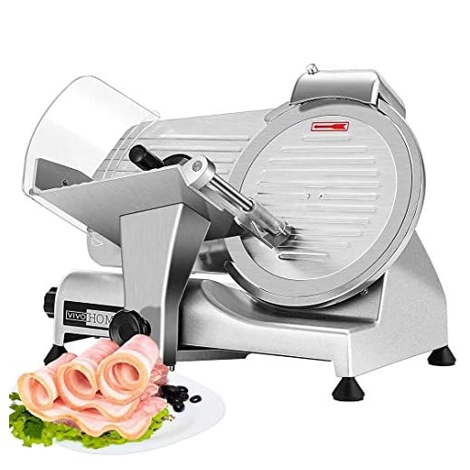 VIVOHOME 110V 320W 10 Inch Heavy Duty Stainless Steel Electric Meat Slicer Machine for Home and Commercial Use ETL Listed