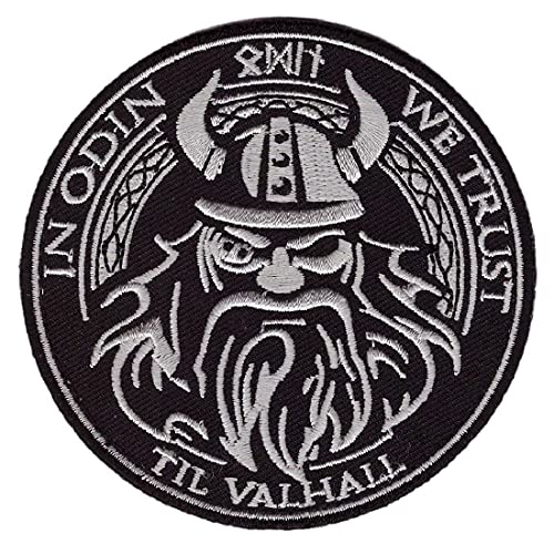 in Odin We Trust Viking God Wolf in God Till Valhall Hook Patch