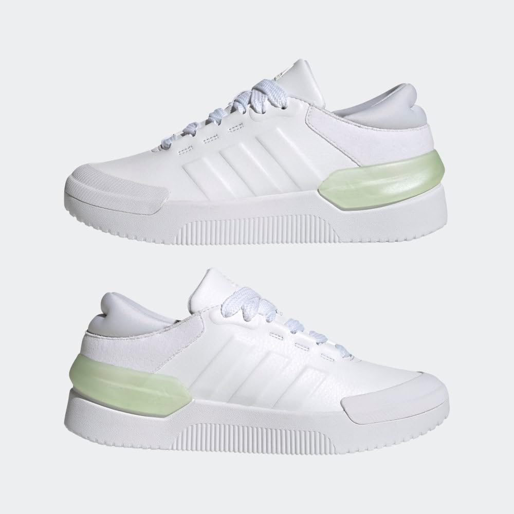 adidas Women's Court Funk Shoes, Cloud White/Cloud White/Zero Metalic, 8.5 - Image 8