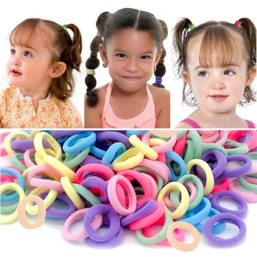 Image of 129Pcs combo Baby Hair Accessories 20pcs Mini Hair Clip 10 pcs Cute Fruit Cartoon Animal 100pcs Baby Hair Ties for Girls and Kids Hair Pin for Kids & Small Girls (Random Designs)