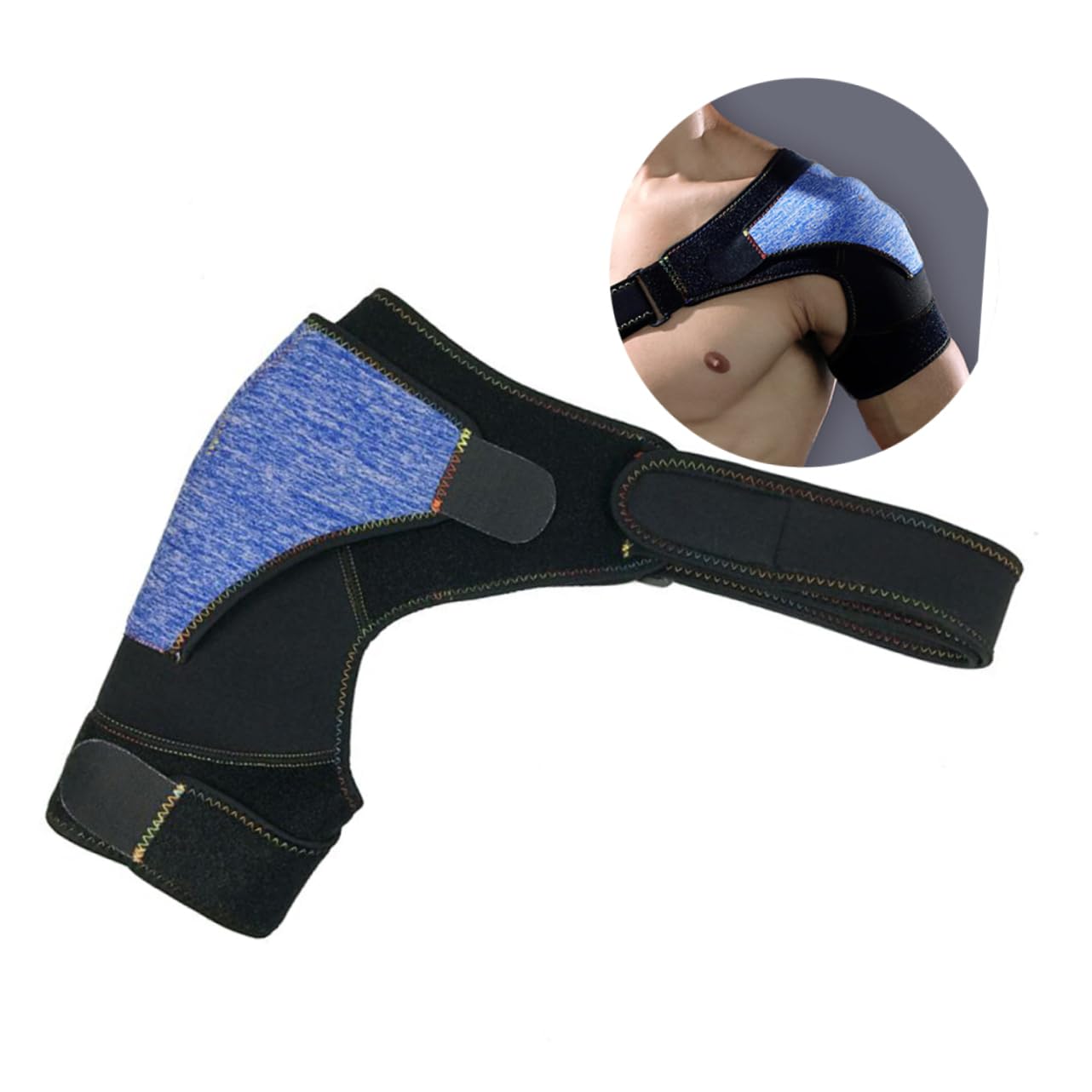 Gogogmee Shoulderpad Shoulder Strap Shoulder Support Shoulder Brace Strap Rotator Cuff Brace Training Shoulder Sleeve Shoulder Brace Strap Fitness Shoulder Arm Sleeve Strap