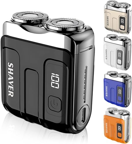 Image of Portable Mini Mens Electric Shaver Compact Dual Head Shaver, Black | 2026 New Mini Electric Razor Compact Dual Head Shaver, Portable Electric Shaver for Men