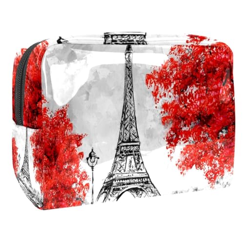 Sac de pinceaux de maquillage Tour Eiffel et trousse de toilette cosmétique pour femme