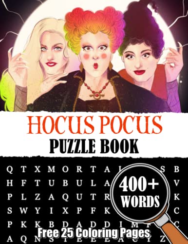 Höcüs Pöcüs Puzzle Book: Relaxing & Challenging Wordfind Puzzles And Colouring Pages About Favorite Character For Teens, Adults To Enjoy the Holiday