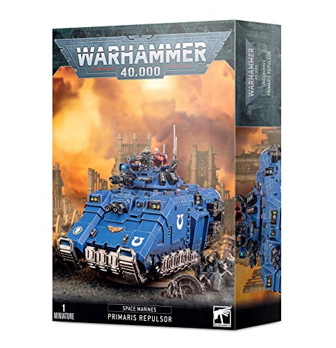 Games Workshop 99120101192" Space Marines Primaris Repulsor Plastic Kit, Black