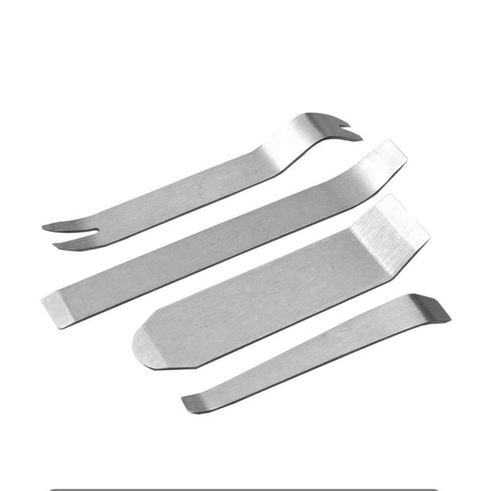 CUNZJIA 4Pcs Car Radio Removal Tools Stainless Steel Pry Rod Set Suitable for Speakers Panel Dashboard Trim Interior Disassembly