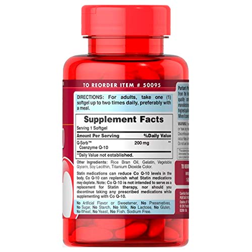 Coenzima Q10 Coq10 200mg (240 Softgels) Puritans Pride