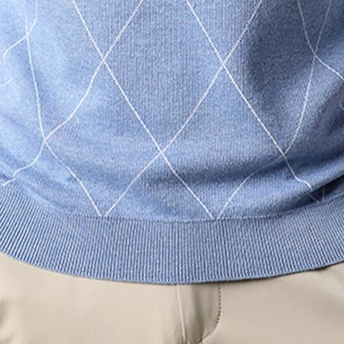 JEShifangjiusu Mens V-Neck Knitted Sweater Lightweight Sleeveless Pullover Knitwear Vest Solid Plain Loose Fit Sweater Tops3