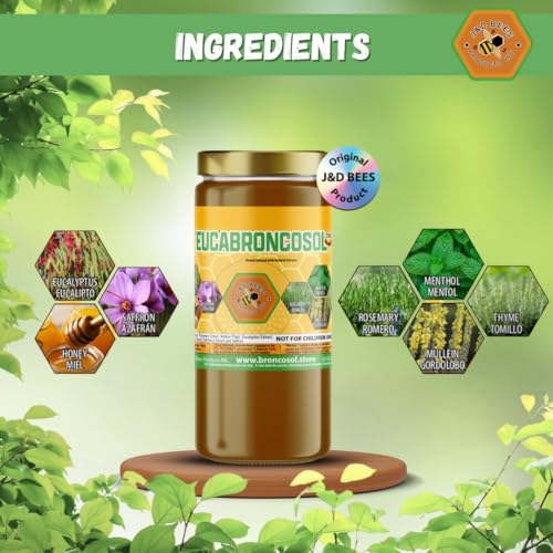 EUCABRONCOSOL – Jarabe de miel con tomillo y eucalipto 12oz miniatura 3