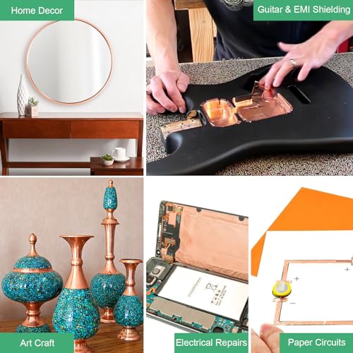 image for LOVIMAG Copper Tape, Copper Foil Tape 4 Sizes (0.2/0.24/0.3/0.4Inch) x