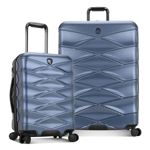 Traveler's Choice Granville II Polycarbonate Expandable Spinner Luggage, Navy, 2 Piece Set (21/29)