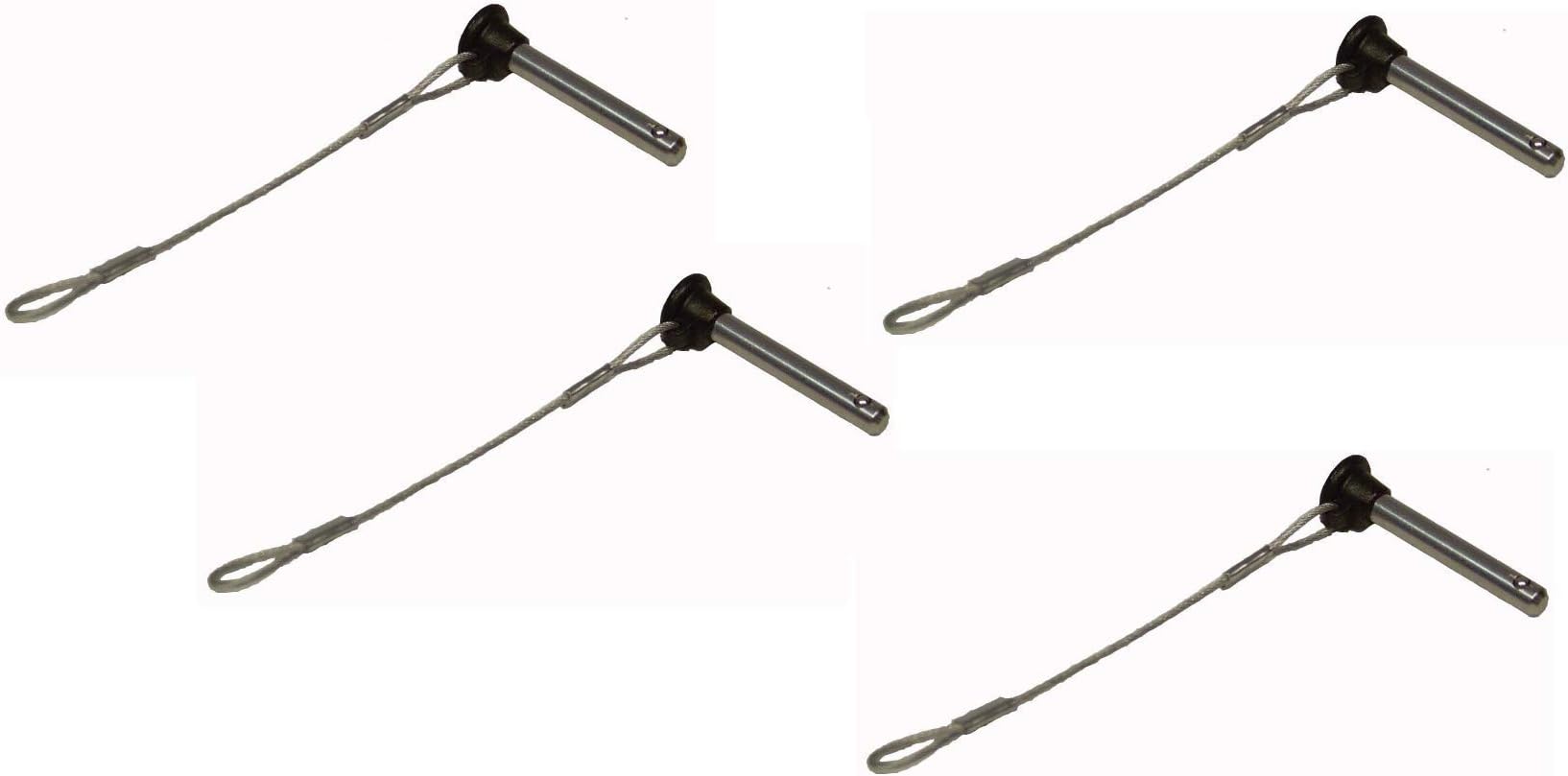 Marine Part Depot Four Stainless Bimini top 3/16" Pull pins