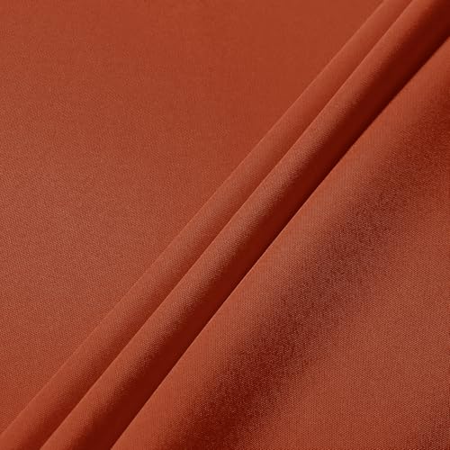 Image of sancua Fall Tablecloth Rectangle - 60 x 84 Inch Burnt Orange - Stain and Wrinkle Resistant Polyester Fabric Table Cloth, Thanksgiving Table Cover for Dining Buffet Parties, Rust, Pumpkin Orange