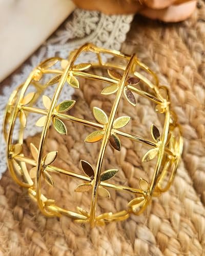 Image of Handcrafted Brass Bahara Hair Bun Cage with Stick for Women | Anti-Tarnish Juda Cover | Traditional Golden Hair Bun Accessory for Bridal, Wedding, Festive, Ethnic & Classical Dance Wear
