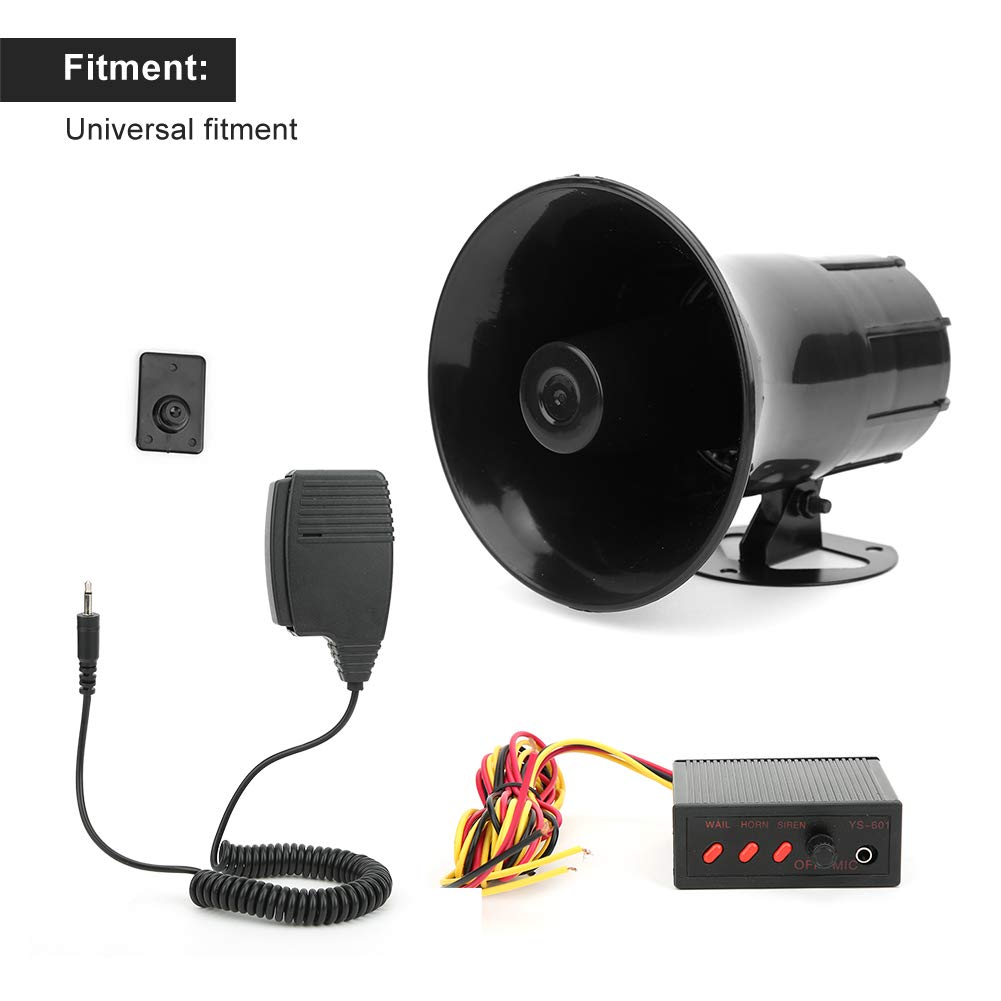 12 V 20 W Voiture Sirène Klaxon, 3 Tons Fort Klaxon Haut-parleur