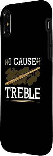 Miniatura 8 de Funda para iPhone 11 Pro Max con flauta transversal I Cause Treble divertida funda Flutist