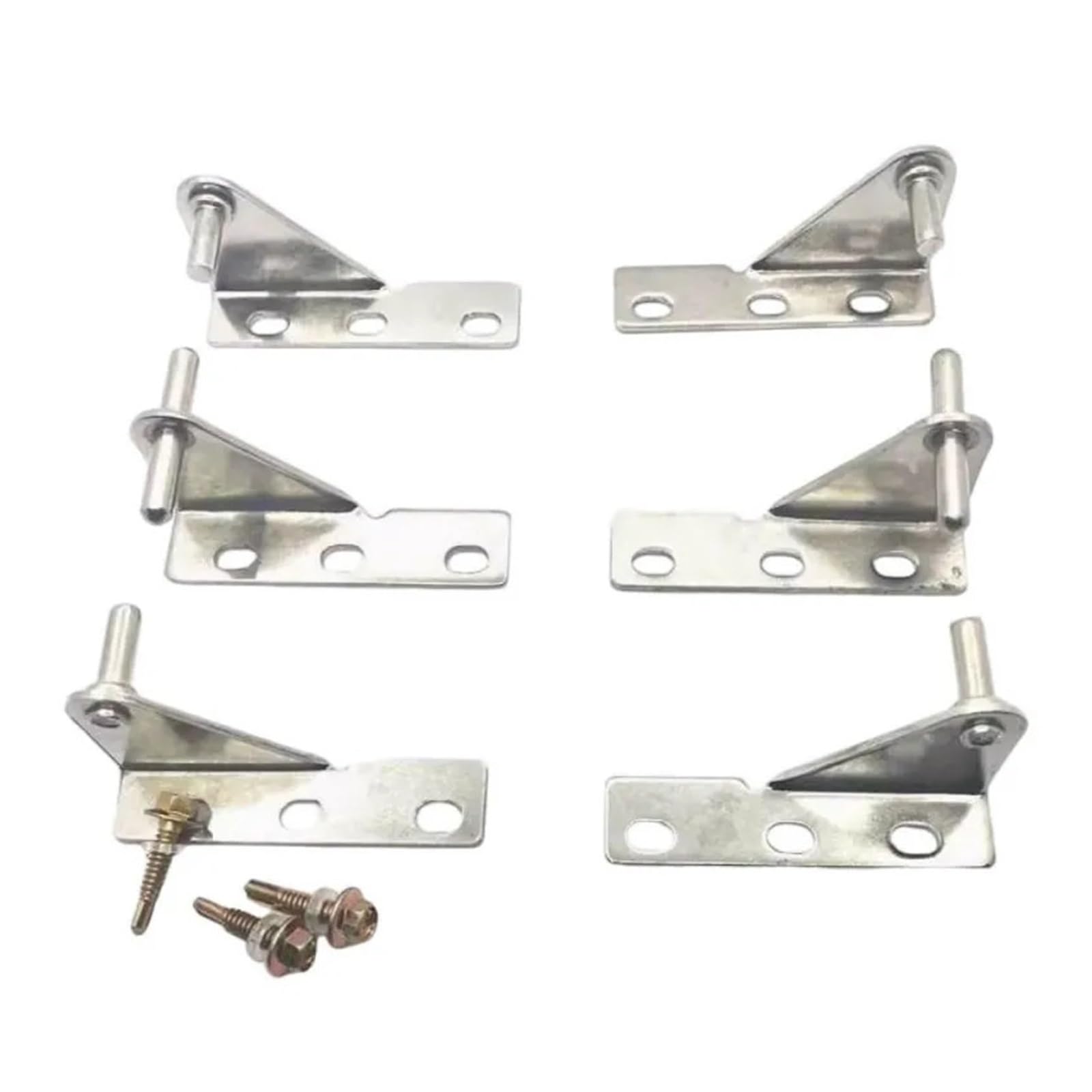 Genterun 6Pcs Heavy Duty Refrigerator Freezer Door Hinges,Stainless Steel Replacement Hinges For Commercial Fridge Cabinet Repair Hardware Accessories