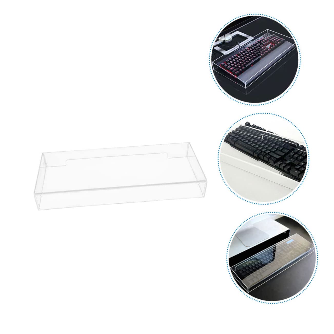 Copertura Per Tastiera in Acrilico Rimovibile Trasparente, Protezione Anti-polvere Resistente Ai Graffi Per Tastiere Desktop Modello K70, Accessorio Pratico Per Uso Domestico e Ufficio