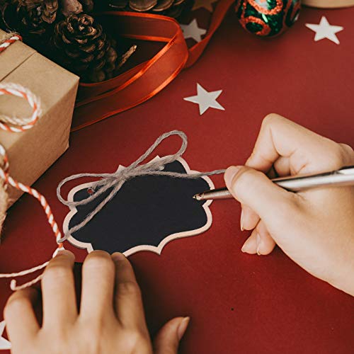Outus Black Chalkboard Tags Hanging Wooden Chalkboard Signs 3.35 X 2.36 Inch Mini Wood Chalkboard Labels Hanging Blackboard Tags Massage Board Signs (12 Pieces) #TOP4