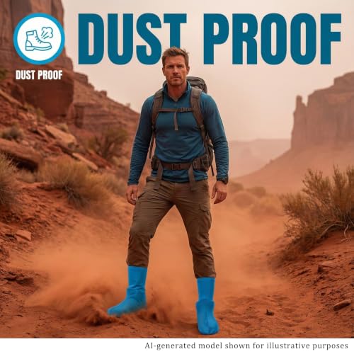 Cubrecalzados impermeables reutilizables para adultos, antideslizantes y sin fricción, tipo botas altas para nieve, lluvia y actividades al aire libre como ciclismo, senderismo y pesca miniatura 2