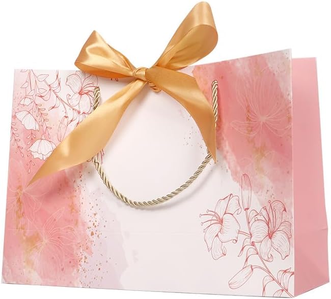 4 Pack 11" Gift Bags Medium Size - Includes Tissue Paper & Cards, Reusable Cardboard Gift Bags with handles for Birthday, Party, Baby Shower, Wedding, Bridal Shower, Anniversary 11in×7.8in×3.9in - Image 5