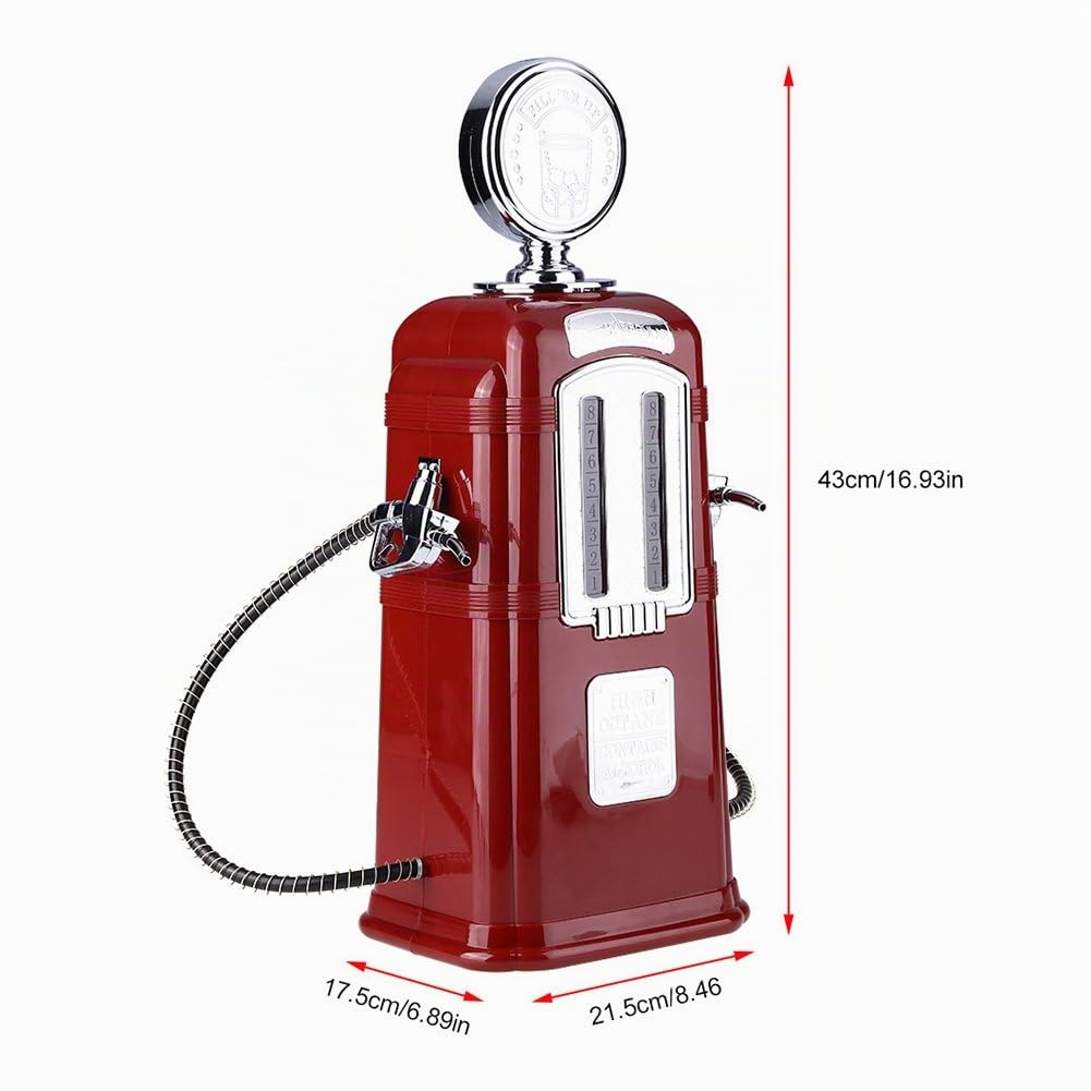Distributore di birra con due pompe, 1000 c c Distributore di liquore per distributori di vino Accessori per bar usati in bar, alberghi, sale da tè, KTV, famiglia(rosso)