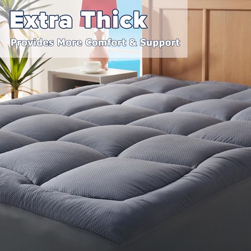 Protector de colchón King Elven Home acolchado refrescante extra grueso 3