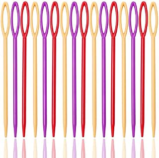 100 Pcs Plastic Sewing Needles, Big Eye Yarn Needles for Children, 9cm Hand Sewing Needles for Sewing Craft and Kids DIY