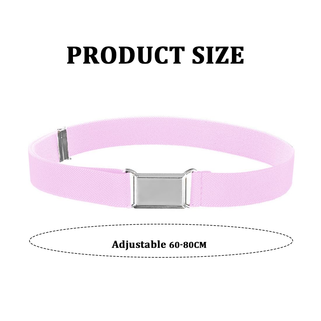 TQPUWT 3er Set Kinder Gürtel - Elastische Stretchgürtel Für Jungen & Mädchen In Schwarz, Rosa, Gold